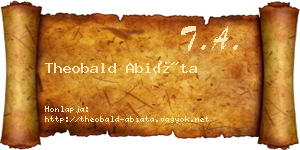 Theobald Abiáta névjegykártya